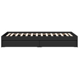 Berkfield Bed Frame With Drawers Without Mattress Black 90X190 Cm Single - thumbnail 5