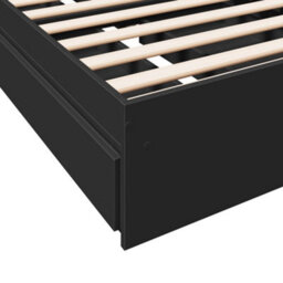 Berkfield Bed Frame With Drawers Without Mattress Black 90X190 Cm Single - thumbnail 8