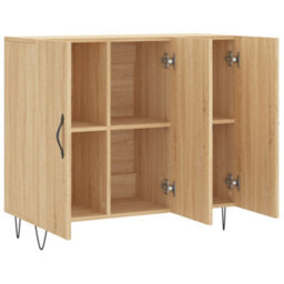 Berkfield Sideboard Sonoma Oak 90X34X80 Cm Engineered Wood - thumbnail 5