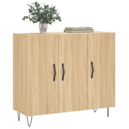 Berkfield Sideboard Sonoma Oak 90X34X80 Cm Engineered Wood - thumbnail 3