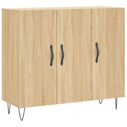 Berkfield Sideboard Sonoma Oak 90X34X80 Cm Engineered Wood - thumbnail 2