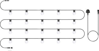 Eagle Connect Festoon Black Rubber Ip44 10M/20X2W Cool White Clear Lamps - image 1