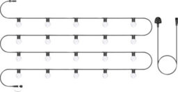 Eagle Connect Festoon Black Rubber Ip44 10M/20X2W Cool White Clear Lamps - thumbnail 1