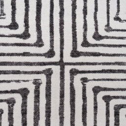 Loomed Black & White Geometric Abstract Machine Washable Soft Area Rug 240Cm X 330Cm - thumbnail 9