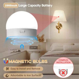2 Pack Cordless Rechargeable Rgb Wall Lamps With Remote Dimmable Magnetic Night Light - thumbnail 3