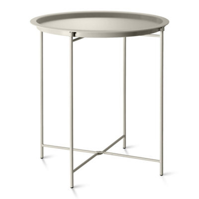 Garden Trading Clay Steel Outdoor Bistro Tray Table Only Foldable Removable Tray Top Matt Powder Coated Steel - image 1