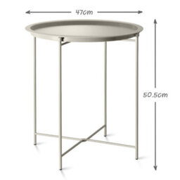 Garden Trading Clay Steel Outdoor Bistro Tray Table Only Foldable Removable Tray Top Matt Powder Coated Steel - thumbnail 3