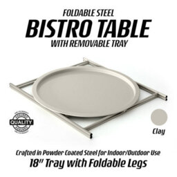 Garden Trading Clay Steel Outdoor Bistro Tray Table Only Foldable Removable Tray Top Matt Powder Coated Steel - thumbnail 4