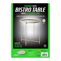 Garden Trading Clay Steel Outdoor Bistro Tray Table Only Foldable Removable Tray Top Matt Powder Coated Steel - thumbnail 5