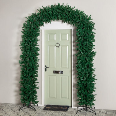 8Ft (2.50M) Samuel Alexander Single Door Plain Green Christmas Tree Arch With 2000 Tips - image 1