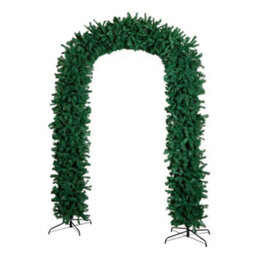 8Ft (2.50M) Samuel Alexander Single Door Plain Green Christmas Tree Arch With 2000 Tips - thumbnail 8
