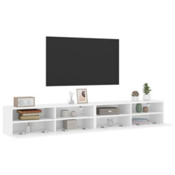 Berkfield Tv Wall Cabinets 2 Pcs White 100X30X30 Cm Engineered Wood - thumbnail 5