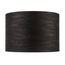 Happy Homewares Designer Bobbled And Textured Linen Lamp Shade In Graphite Black - thumbnail 4