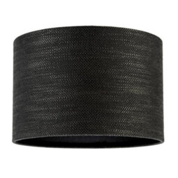 Happy Homewares Designer Bobbled And Textured Linen Lamp Shade In Graphite Black - thumbnail 1