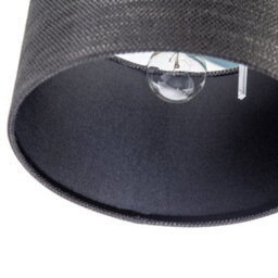 Happy Homewares Designer Bobbled And Textured Linen Lamp Shade In Graphite Black - thumbnail 5