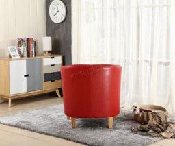 Westwood Luxury Faux Leather Tub Chair Armchair Office Reception Sofa Living Room Red - thumbnail 6