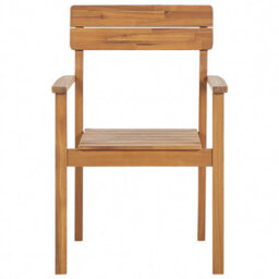 Beliani Set Of 4 Garden Chairs Fornelli Acacia Wood Brown - thumbnail 6