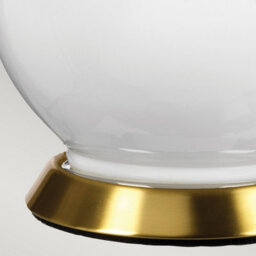 Luminosa Lighting Luminosa Isla Table Lamp With Round Tapered Shade, Aged Brass, White, Purple - thumbnail 4