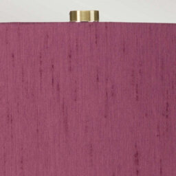 Luminosa Lighting Luminosa Isla Table Lamp With Round Tapered Shade, Aged Brass, White, Purple - thumbnail 2