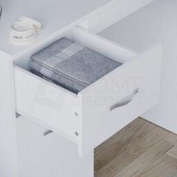 Lassic Vida Designs Riano White 3 Drawer Bedroom Vanity Dressing Table - thumbnail 7
