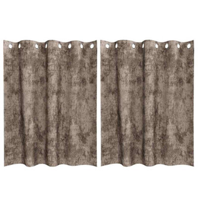 Berkfield Classic Curtain With Curtains 2 Pcs Cappuccino 140 X 140 Cm Velvet - image 1