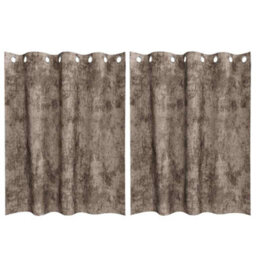 Berkfield Classic Curtain With Curtains 2 Pcs Cappuccino 140 X 140 Cm Velvet - thumbnail 1