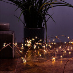 Netagon St. Helens Home And Garden Battery Copper Wire 100 Warm White Led String Light With Programme Controller 10M - thumbnail 4