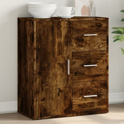 Berkfield Sideboard Smoked Oak 60X31X70 Cm Engineered Wood - image 1