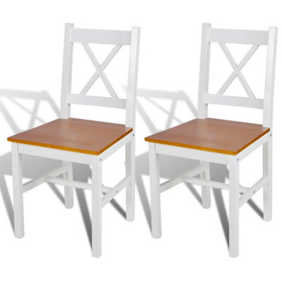 Berkfield Dining Chairs 2 Pcs White Pinewood - image 1