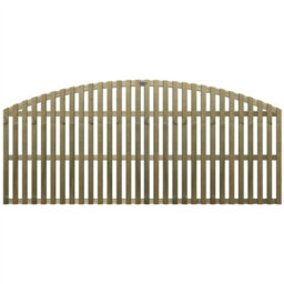 Premier Garden Supplies Premier Florence Wooden Trellis Panel 6Ft X 2Ft (3 Pack) Vertical Slatted Decorative Arched Fence Privacy Topper Climbing Plants - thumbnail 7