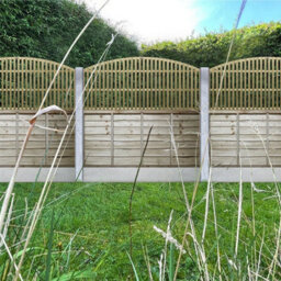 Premier Garden Supplies Premier Florence Wooden Trellis Panel 6Ft X 2Ft (3 Pack) Vertical Slatted Decorative Arched Fence Privacy Topper Climbing Plants - thumbnail 5