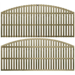 Premier Garden Supplies Premier Florence Wooden Trellis Panel 6Ft X 2Ft (3 Pack) Vertical Slatted Decorative Arched Fence Privacy Topper Climbing Plants - thumbnail 9