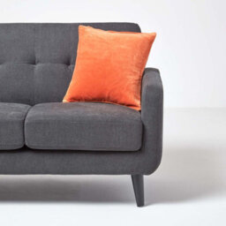 Homescapes Set Of 2 Burnt Orange Velvet Cushion Covers, 40 X 40 Cm - thumbnail 4