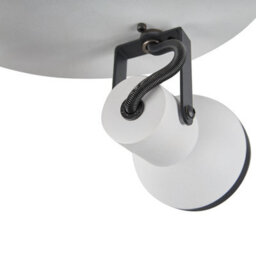 Beliani Aurora Lighting 3-Light Ceiling Lamp Black And White With Adjustable Swing-Arm Spotlights - thumbnail 6