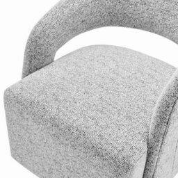 Furniturebox Uk Odessa Grey Fabric Swivel Accent Chair - thumbnail 7