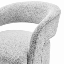 Furniturebox Uk Odessa Grey Fabric Swivel Accent Chair - thumbnail 6