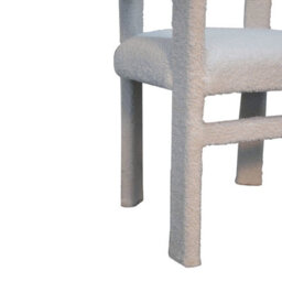 Artisan Furniture Solid Wood White Boucle Occasional Chair - thumbnail 9