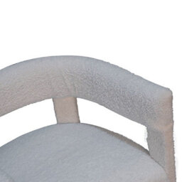 Artisan Furniture Solid Wood White Boucle Occasional Chair - thumbnail 7