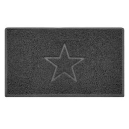 Nicoman Dark Grey Star Embossed Spaghetti Coil Door Mat Dirt-Trapper Washable Barrier Doormat 75Cm X 44Cm - thumbnail 1