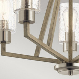 Luminosa Lighting Elstead Kichler Deryn Multi Arm Pendant Ceiling Light Distressed Antique Grey - thumbnail 3