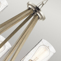 Luminosa Lighting Elstead Kichler Deryn Multi Arm Pendant Ceiling Light Distressed Antique Grey - thumbnail 4
