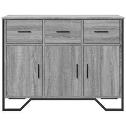 Berkfield Sideboard Grey Sonoma 97X32.5X74.5 Cm Engineered Wood - thumbnail 4
