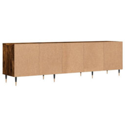 Berkfield Tv Cabinet Smoked Oak 150X30X44.5 Cm Engineered Wood - thumbnail 8