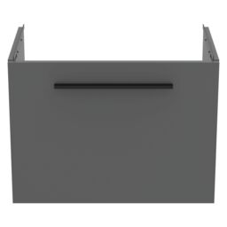 Ideal Standard I.life S Compact Matt Quartz Grey Wall-Mounted Bathroom Vanity Unit (H) 440mm (W) 600mm - thumbnail 2