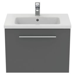 Ideal Standard I.life S Compact Matt Quartz Grey Wall-Mounted Bathroom Vanity Unit (H) 440mm (W) 600mm - thumbnail 6