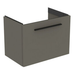 Ideal Standard I.life S Compact Matt Quartz Grey Wall-Mounted Bathroom Vanity Unit (H) 440mm (W) 600mm - thumbnail 1