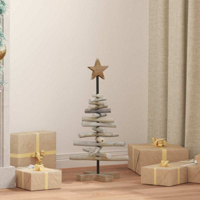 Vidaxl Christmas Tree With Stand Brown 60 Cm Solid Teak Wood - image 1