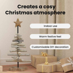 Vidaxl Christmas Tree With Stand Brown 60 Cm Solid Teak Wood - thumbnail 9