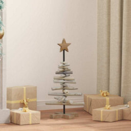 Vidaxl Christmas Tree With Stand Brown 60 Cm Solid Teak Wood - thumbnail 1