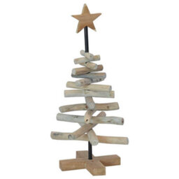 Vidaxl Christmas Tree With Stand Brown 60 Cm Solid Teak Wood - thumbnail 2